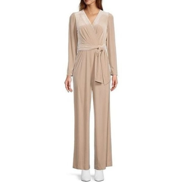 Women’s Long Sleeve Antonio Melani Velvet Jumpsuit - Picture 4 of 7